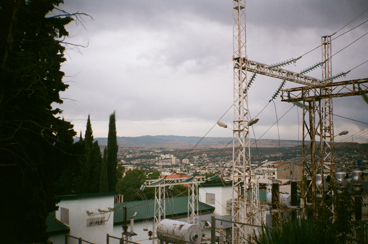 view from a cemetery in tbilisi georgia