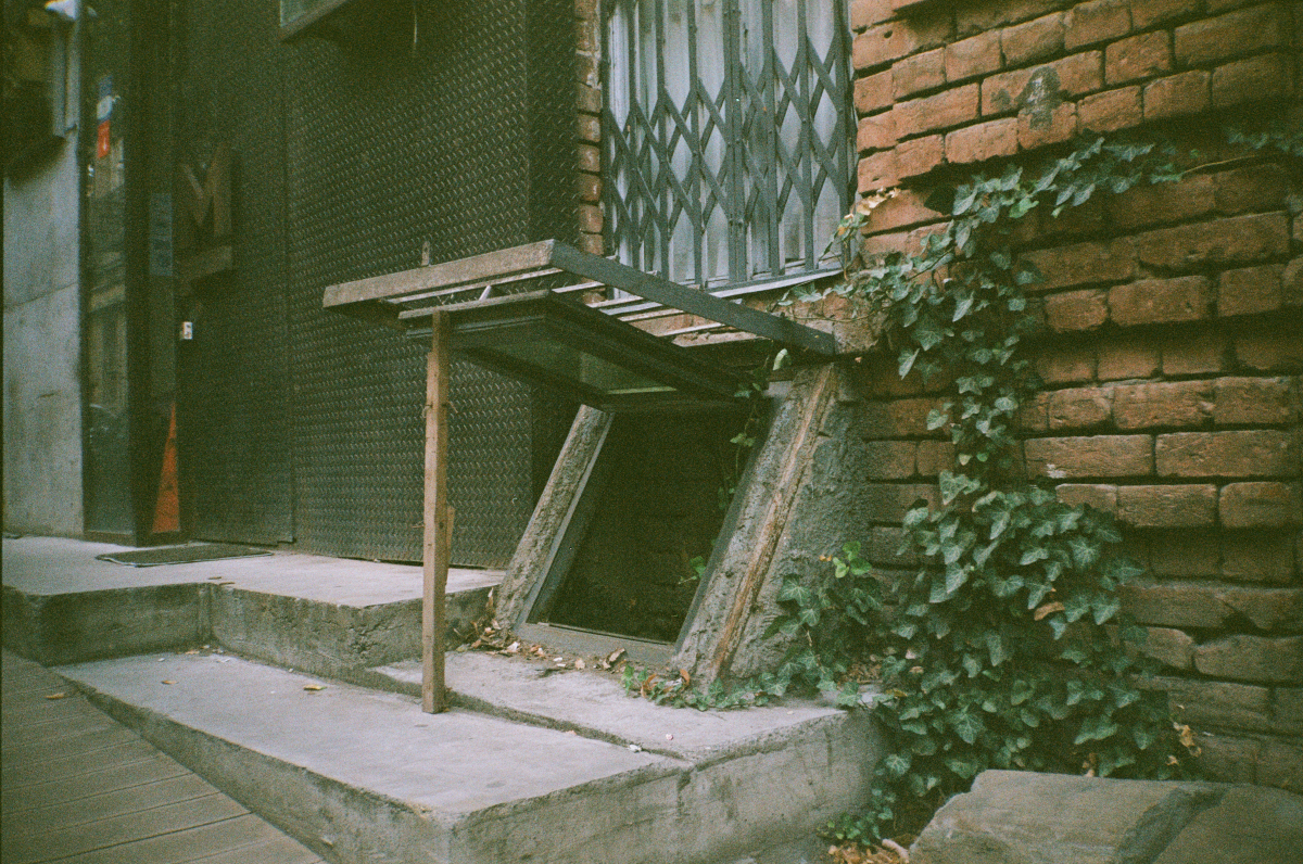 mystery trapdoor into a basement in tbilisi georgia