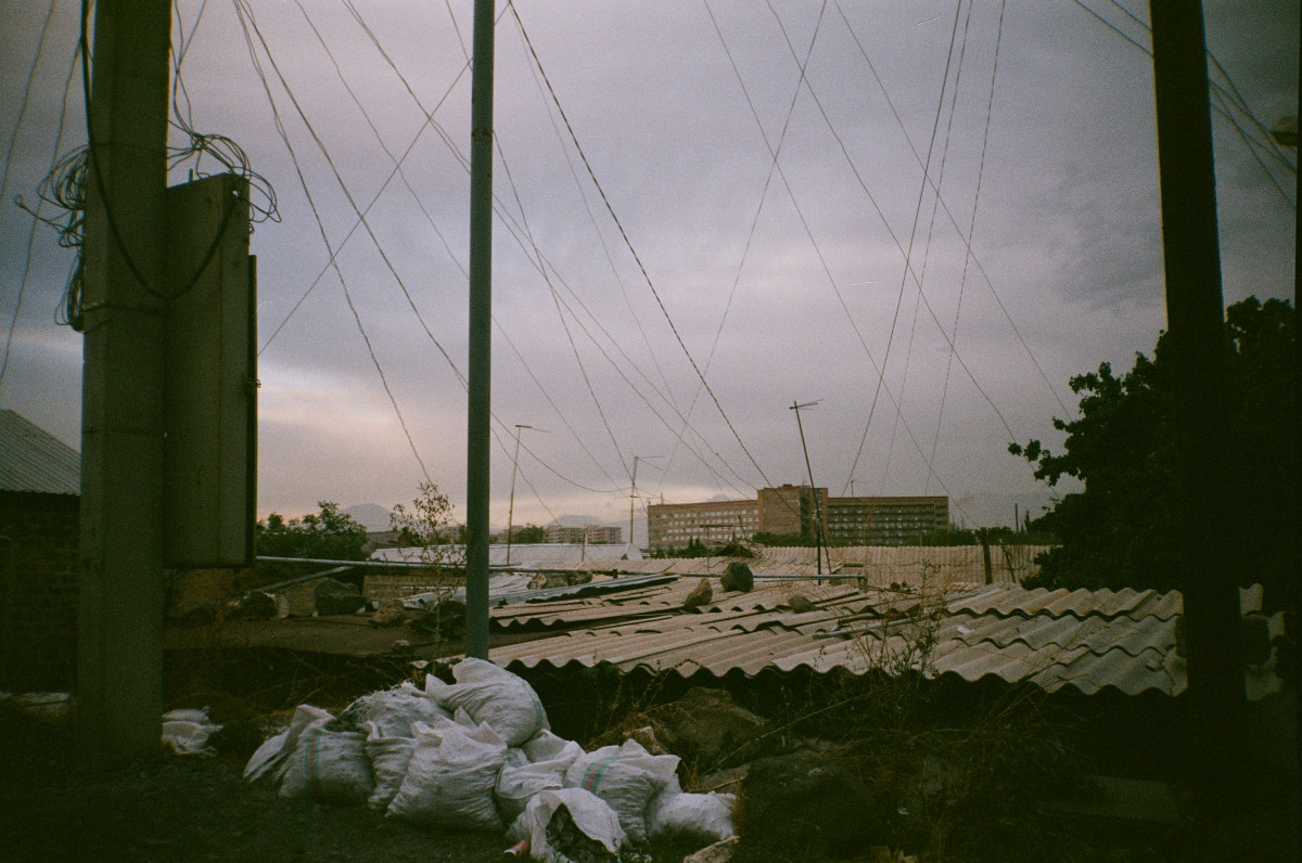 rooftops and wires in yerevan armenia