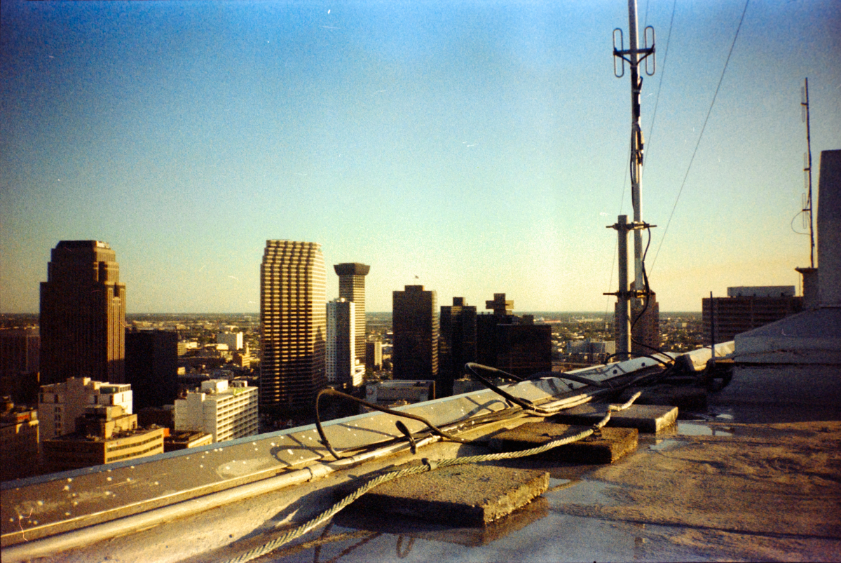 top of a building in downtown new orleans