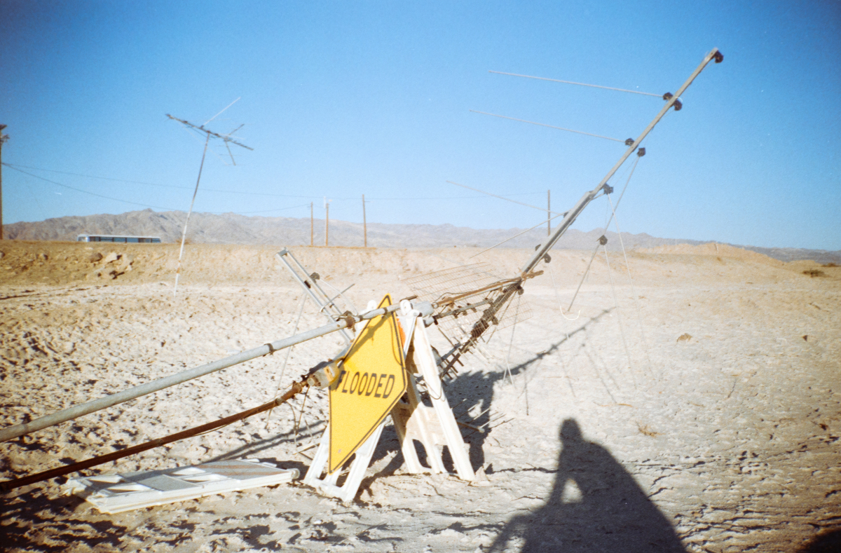 salton sea beach trash art